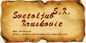 Svetoljub Krušković vizit kartica
